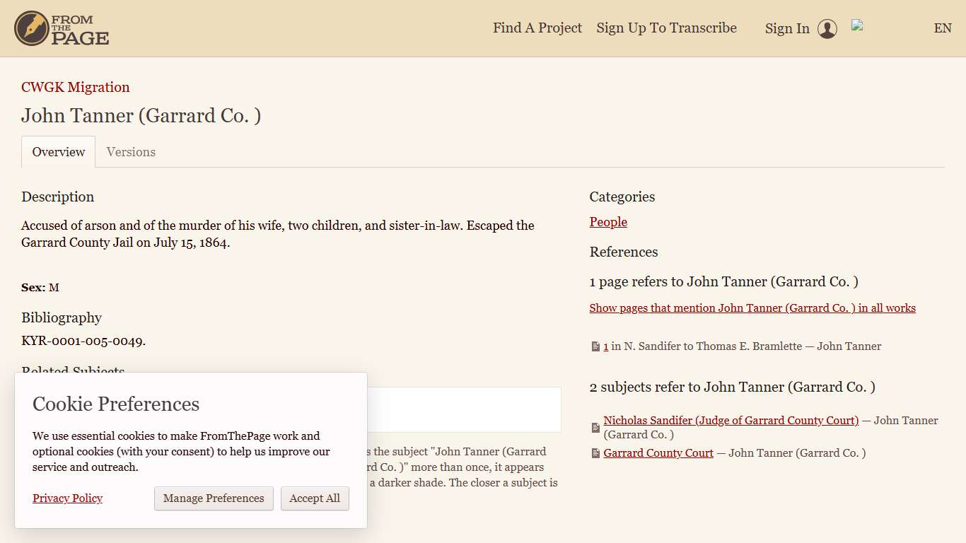 John Tanner (Garrard Co. ) FromThePage